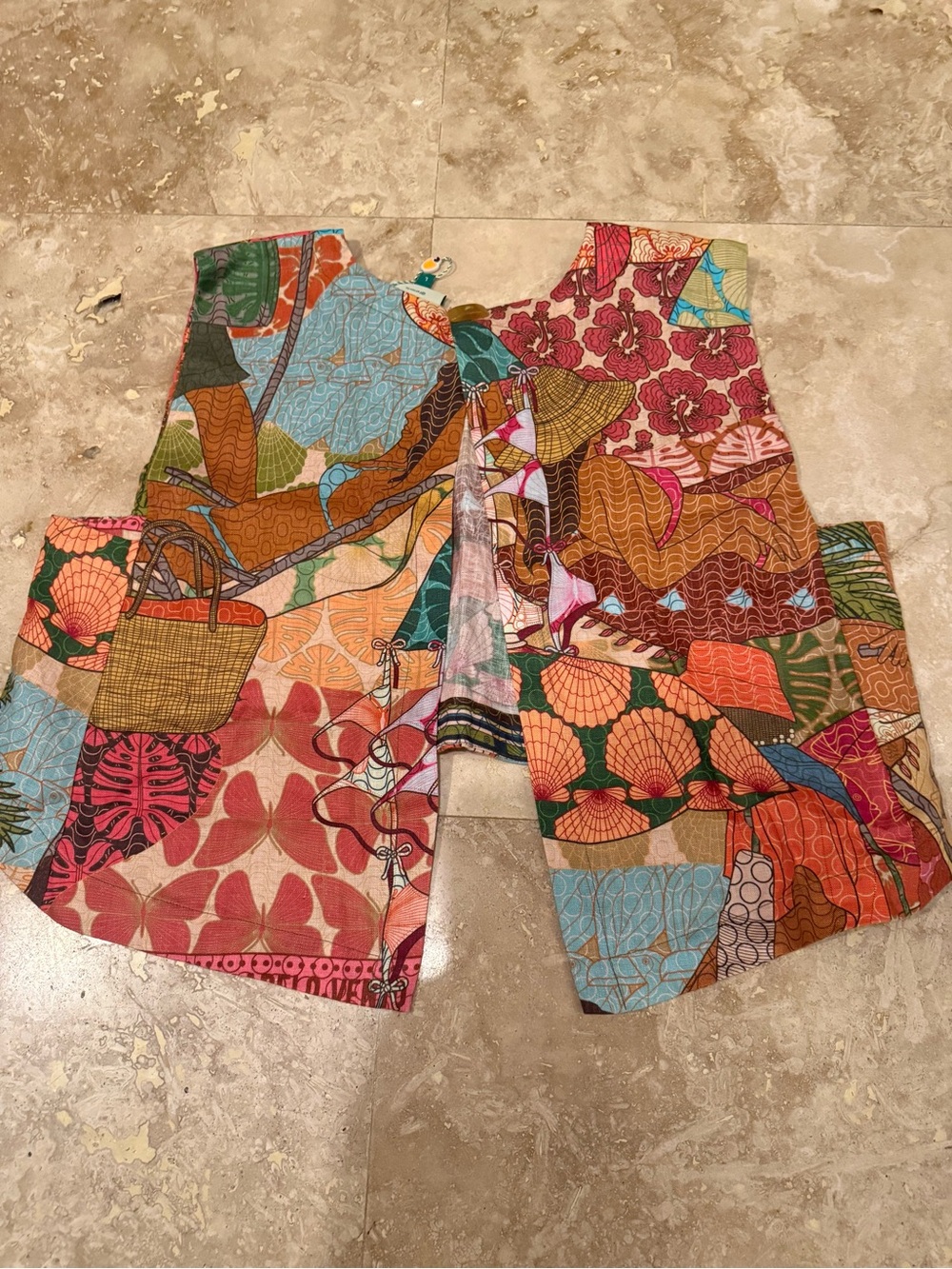 FARM Rio Multi-Color Printed Crop Top - Picture 2 of 2